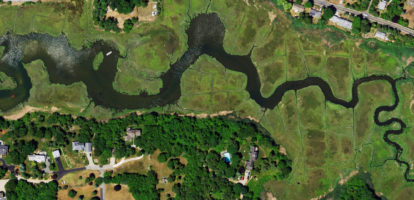 Aerial map of river for a government project