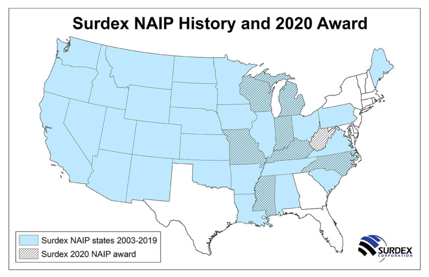 Surdex NAIP map