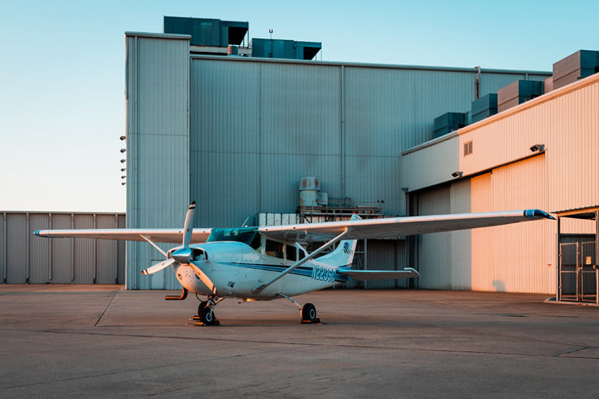 Cessna 206 on lidar mission in Kansas